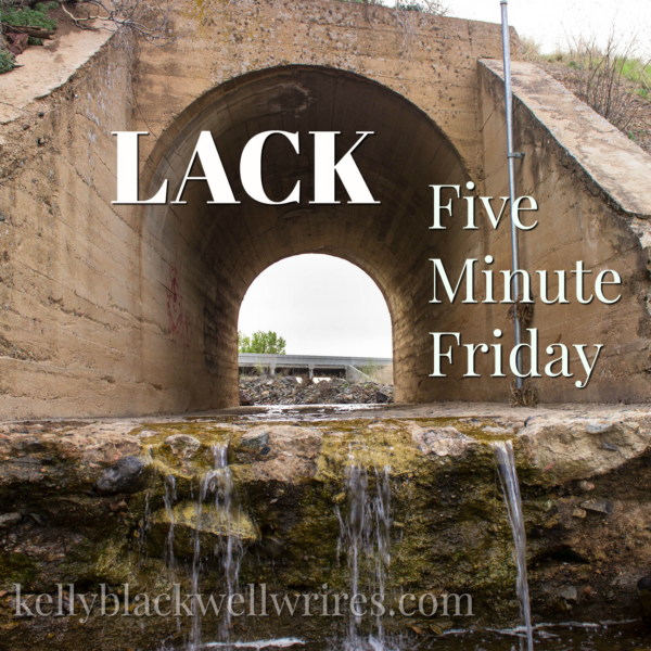 Five Minute Friday – Lack